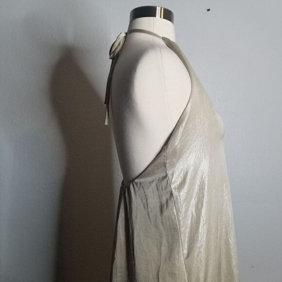 Nouvelle Deidre Liquid Chiffon Halter Trapeze Gown - Picture 7 of 11